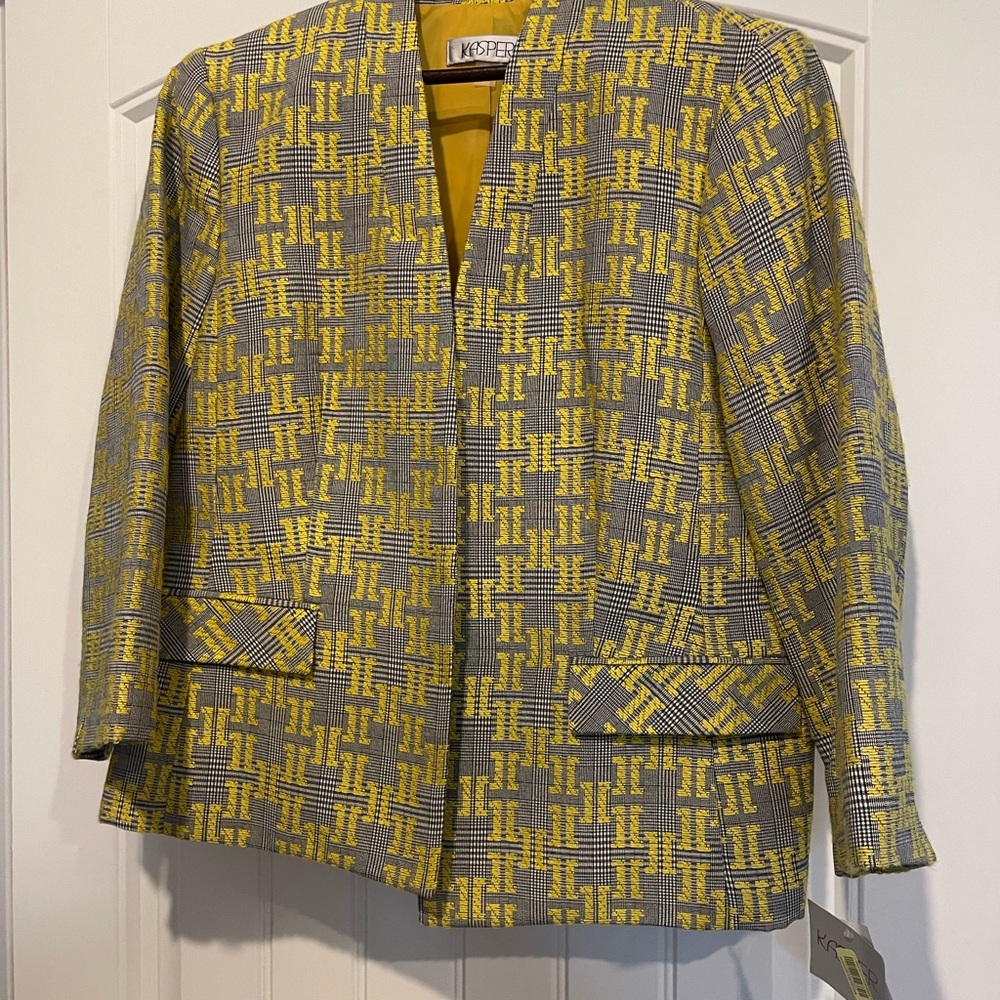 Kasper blazer   Yellow / gray size 14